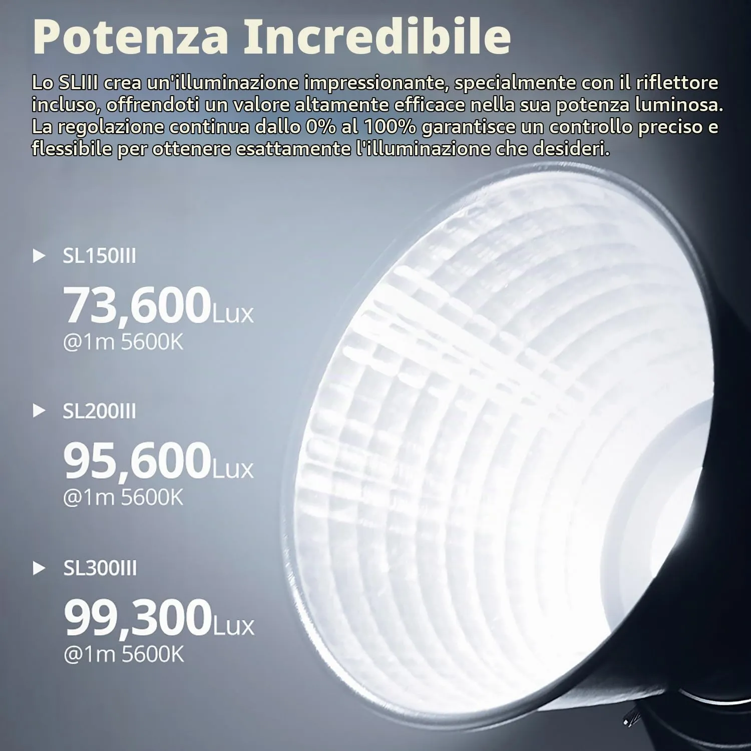 Godox SL150III luce video LED 160W 5600K Bowens