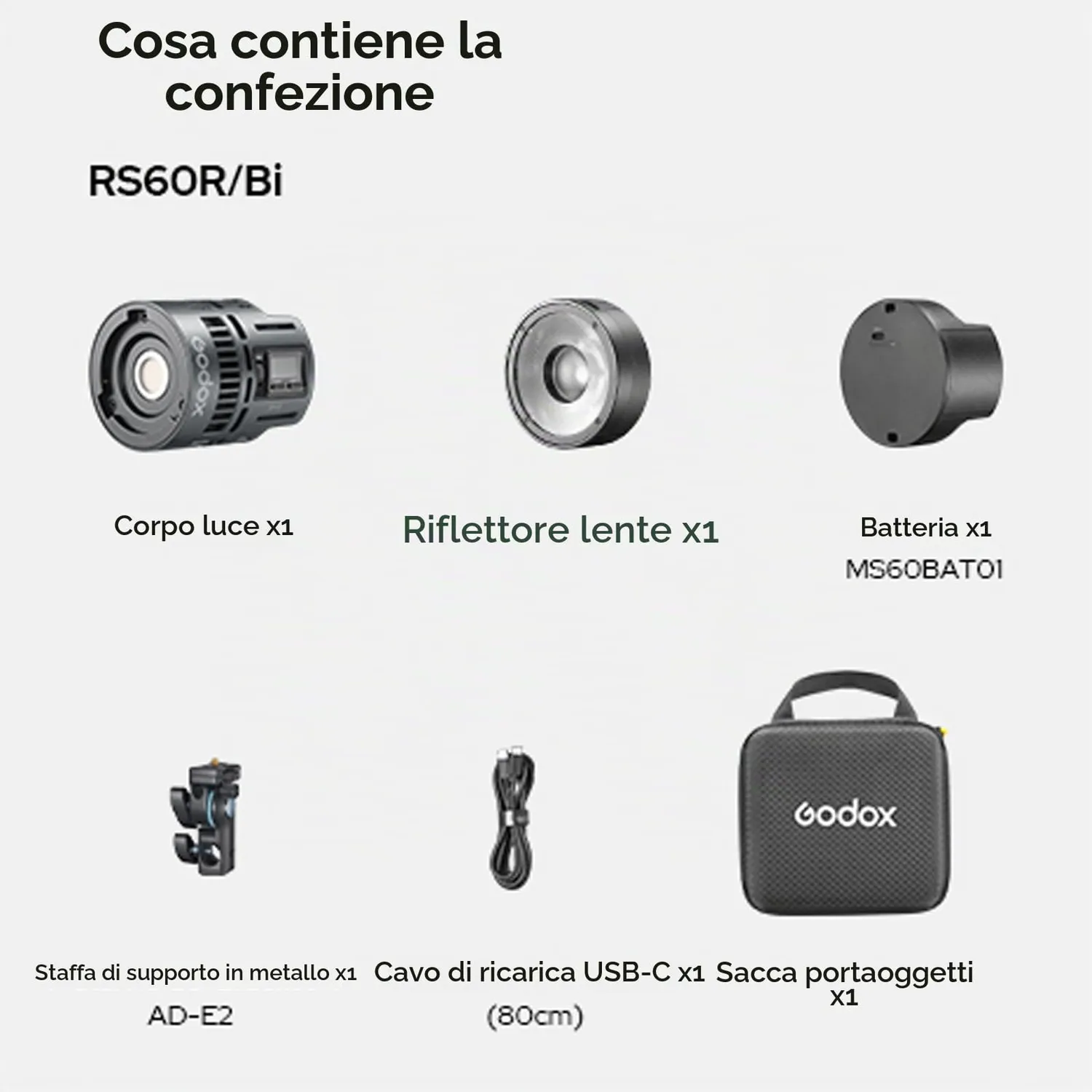 Godox RS60R luce video LED RGB 60W controllo app