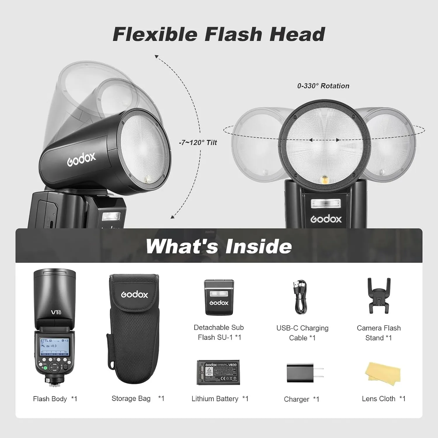 Godox V1Pro-O Flash Testa Rotonda Olympus