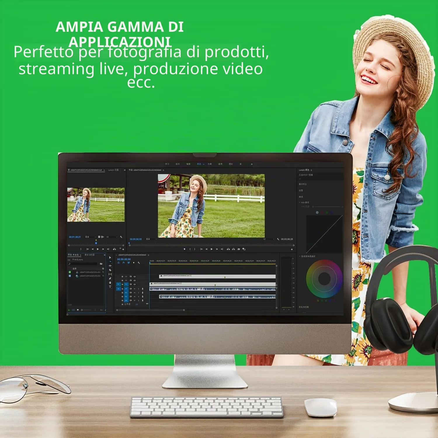 Yanuoda fondale green screen 3x3 m verde chromakey