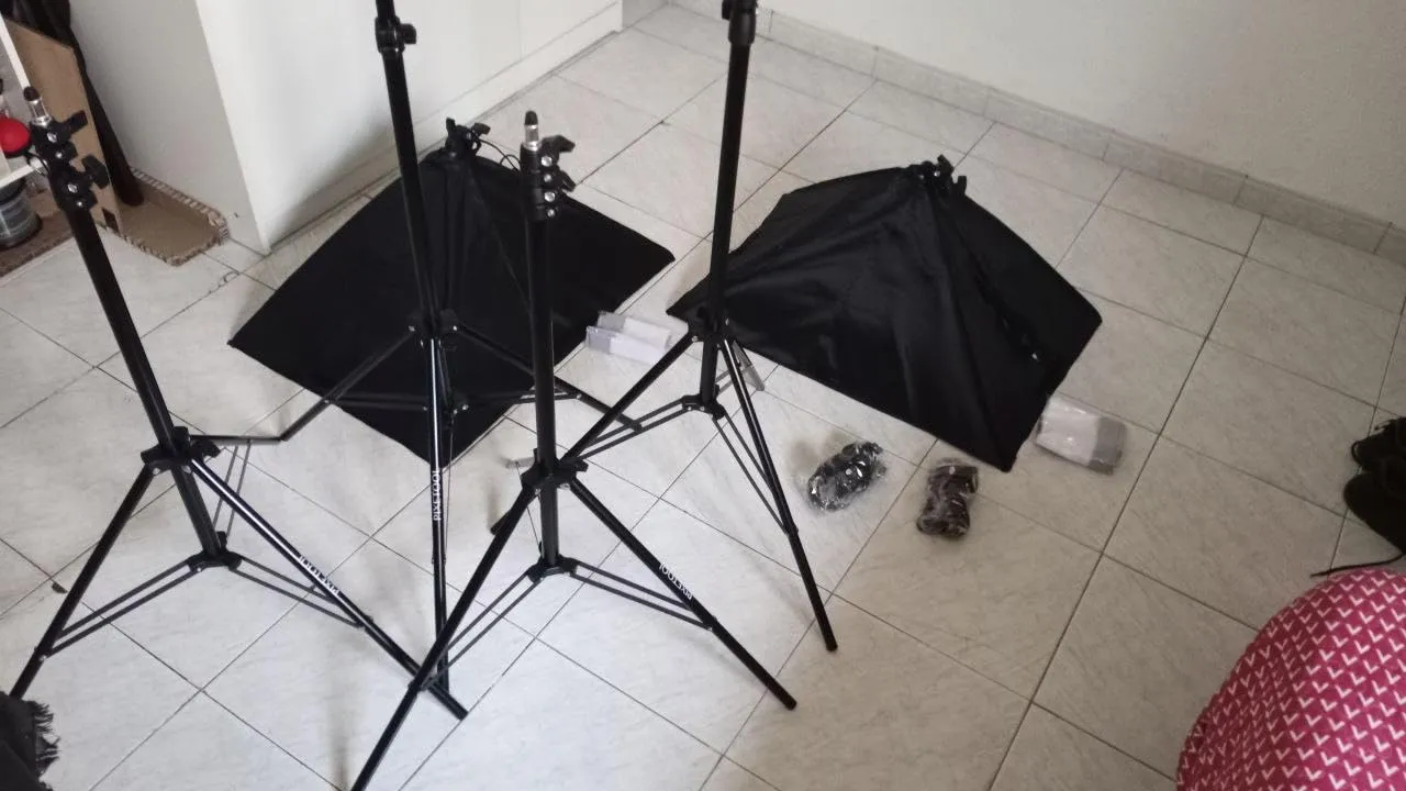 PIXETOOL Set Studio Fotografico XL softbox LED fondali