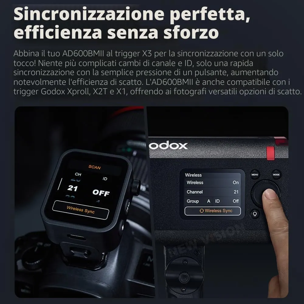 Godox AD600BM II flash da esterno 600Ws con HSS