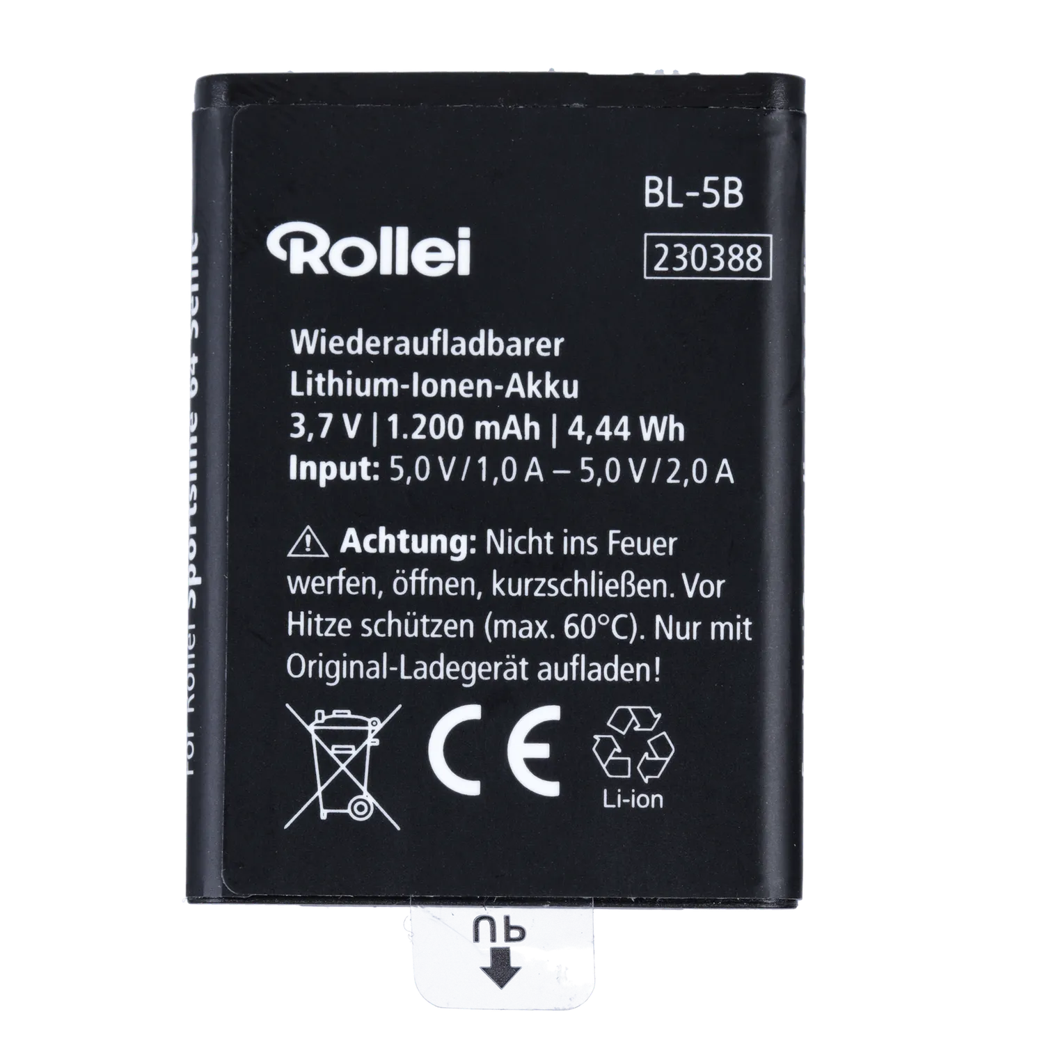 Rollei batteria ricambio fotocamera digitale alta capacità