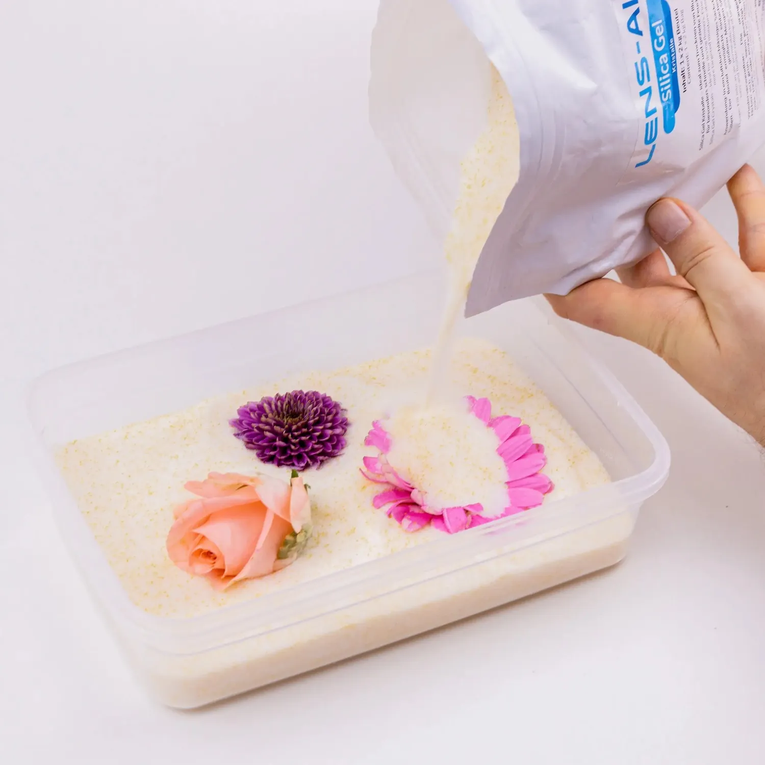 LENS-AID Gel di Silice per Fiori 1000g con Indicatore