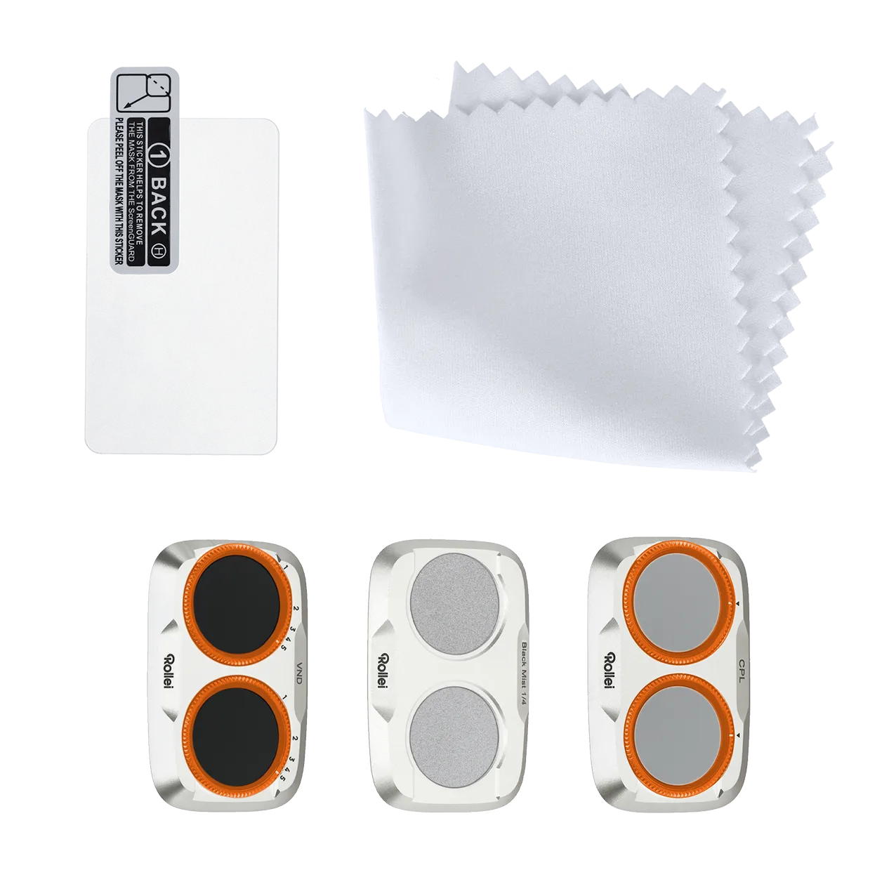 Rollei Set filtri DJI Osmo Pocket 4 Pro CPL VND Mist nero