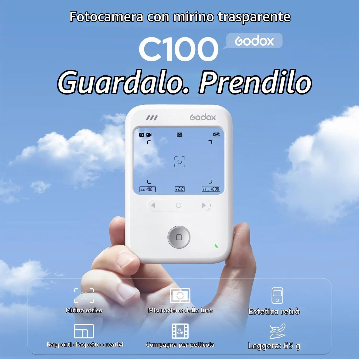 Godox C100 misuratore luce mirino HUD 65 g