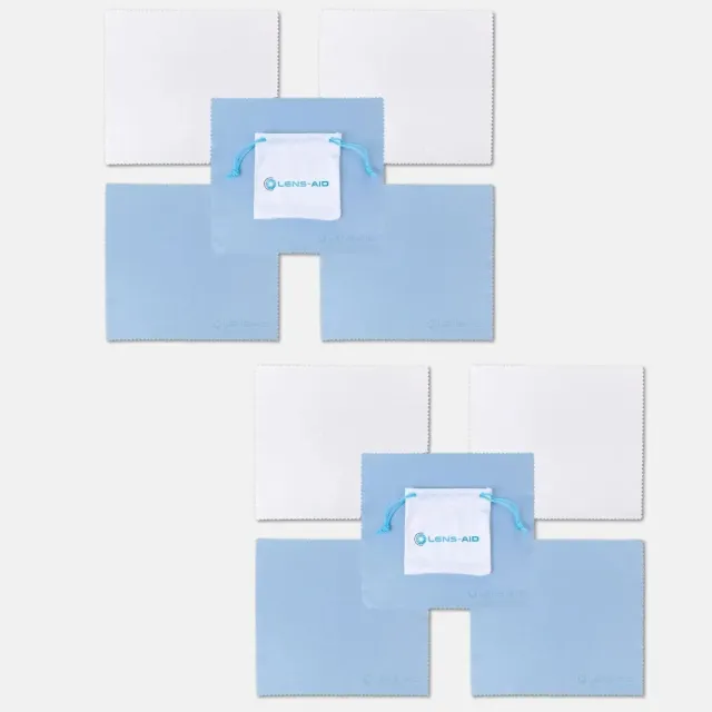 LENS-AID Panni Microfibra Obiettivi 10 Pezzi 18x16 cm Antigraffio