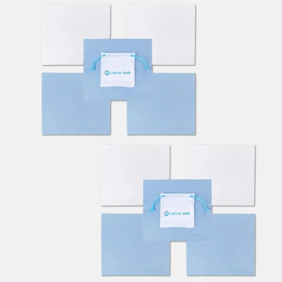 LENS-AID Panni Microfibra Obiettivi 10 Pezzi 18x16 cm Antigraffio