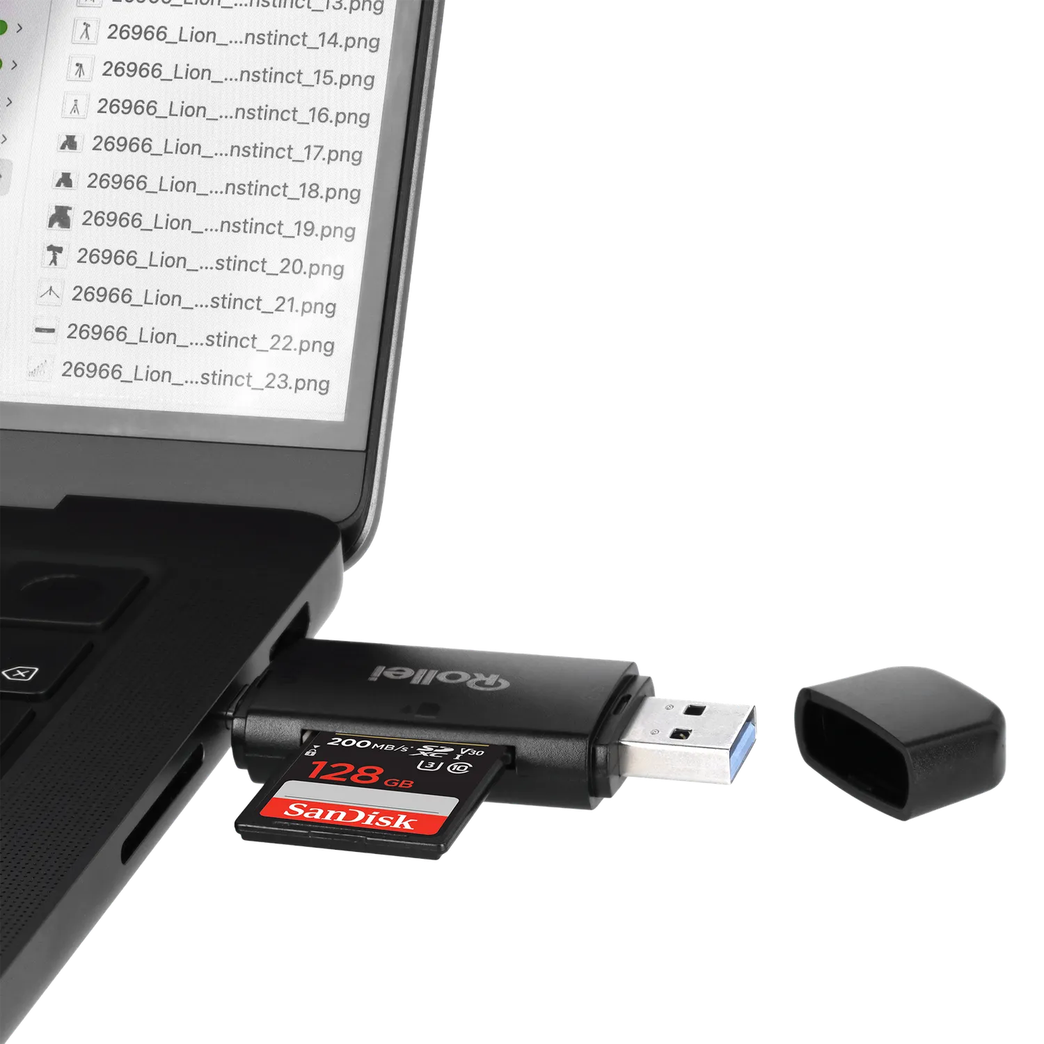 Rollei Lettore Schede 2-in-1 SD microSD USB + Custodia