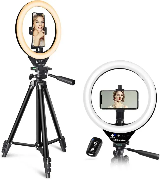 UBeesize 10 ring light stativo alimentatore