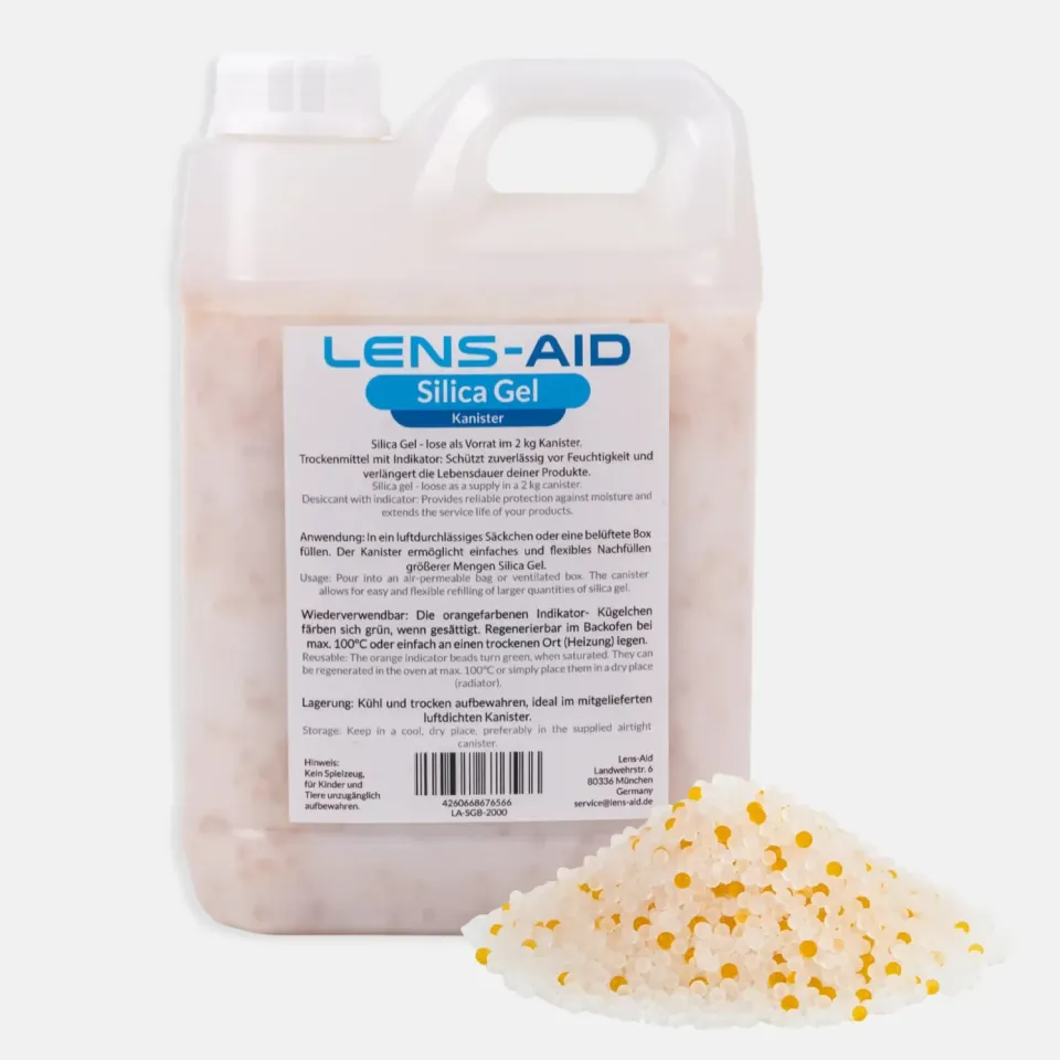 LENS-AID Gel di Silice Rigenerabile 1 kg con Indicatore