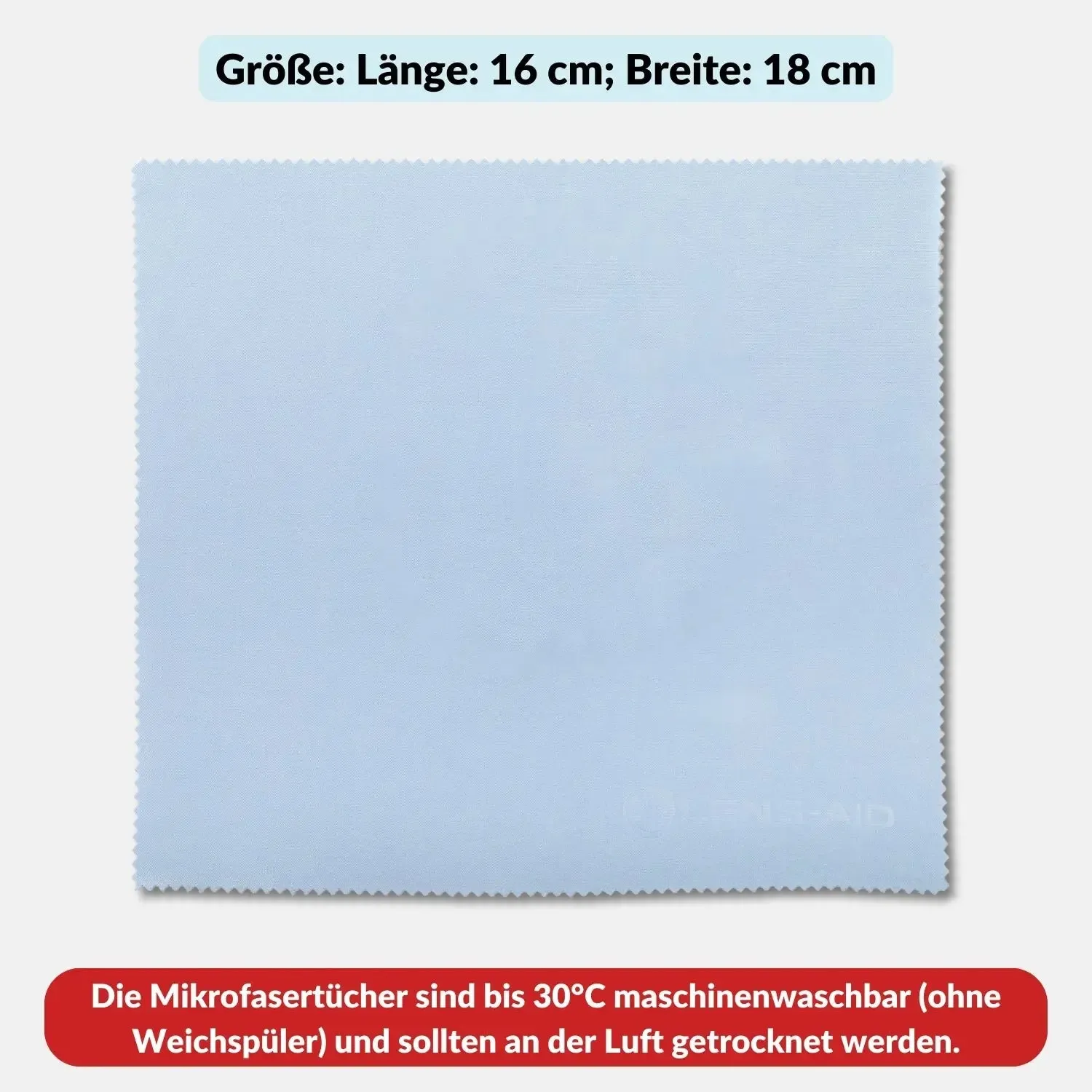 LENS-AID Panni Microfibra Obiettivi 10 Pezzi 18x16 cm Antigraffio