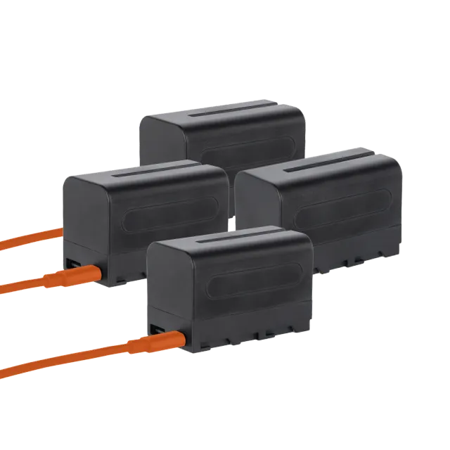 Rollei NP-F batteria video bundle 4 pezzi USB-C