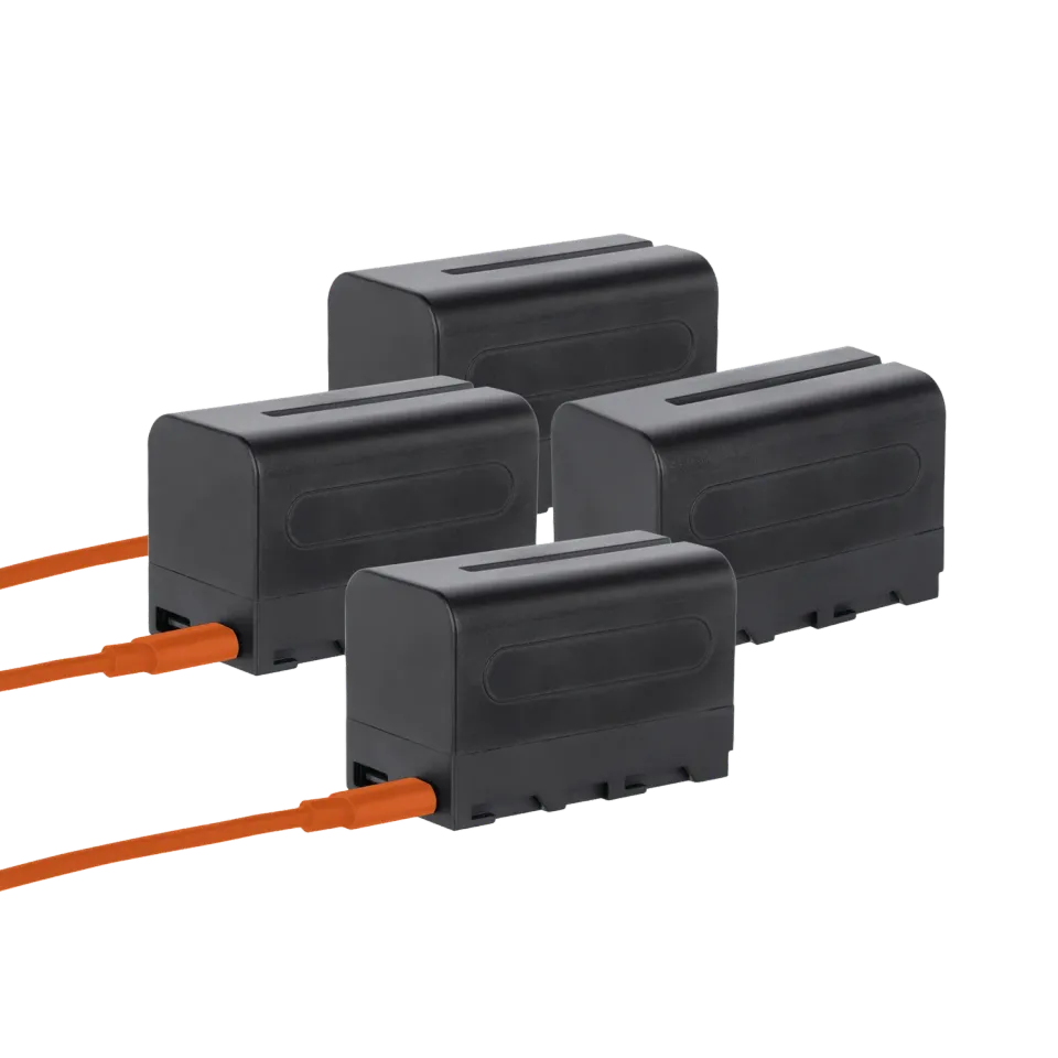 Rollei NP-F batteria video bundle 4 pezzi USB-C