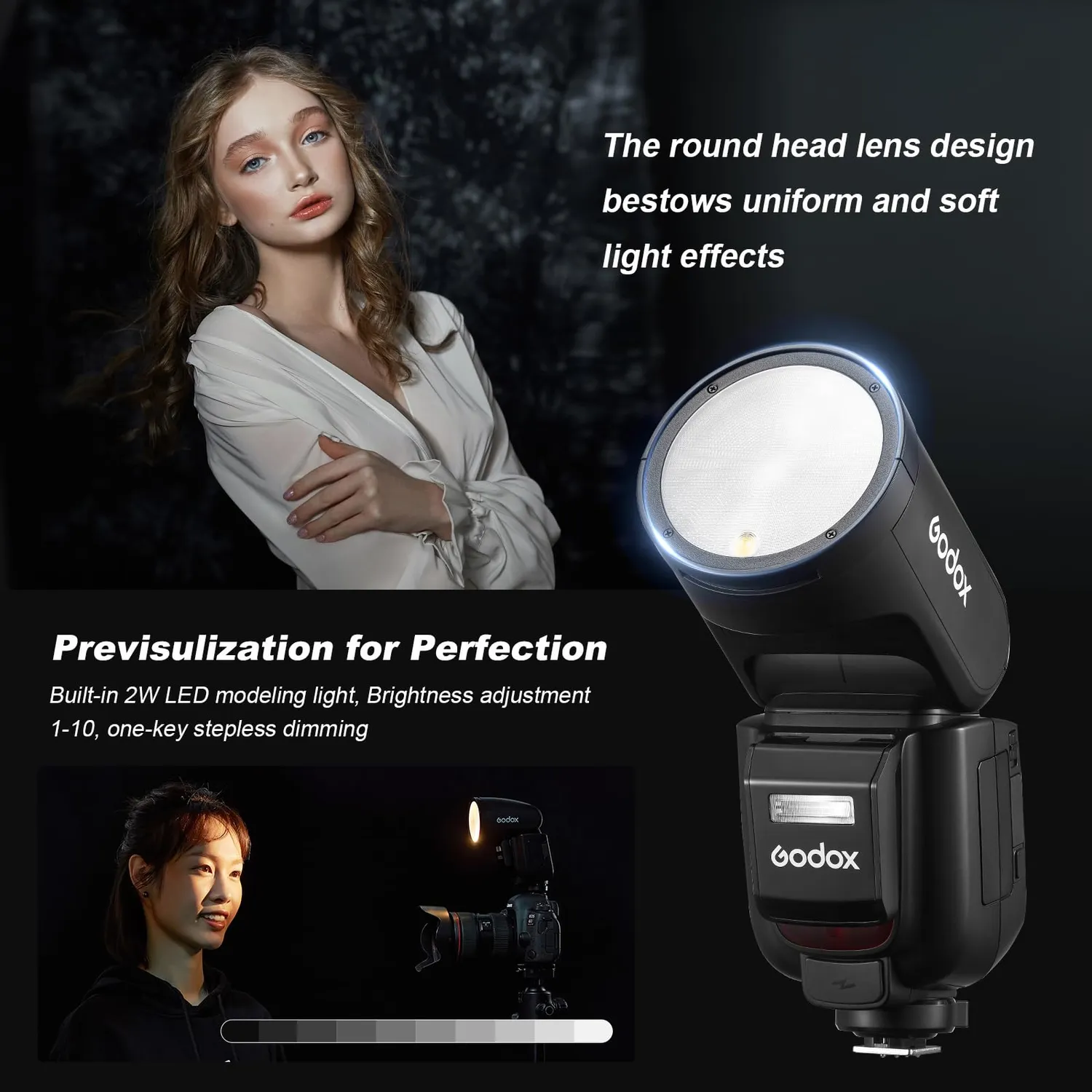 Godox V1Pro-O Flash Testa Rotonda Olympus