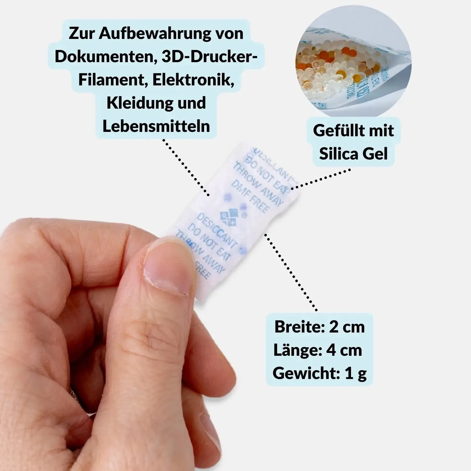 Lens-Aid Bustine Silica Gel 30 Pezzi 10g Antiumidità