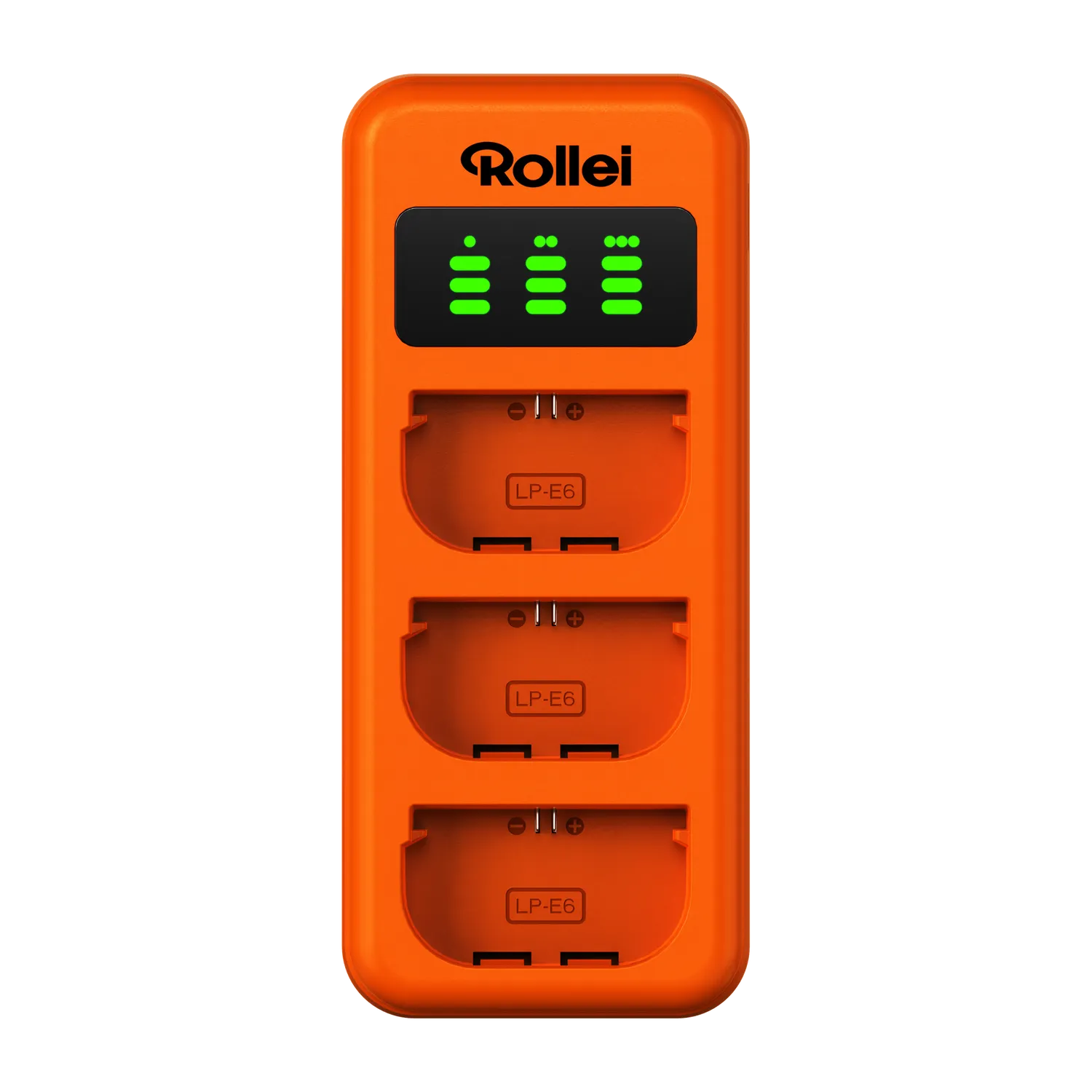 Rollei caricabatterie triplo Canon LP-E6 USB-C rapido