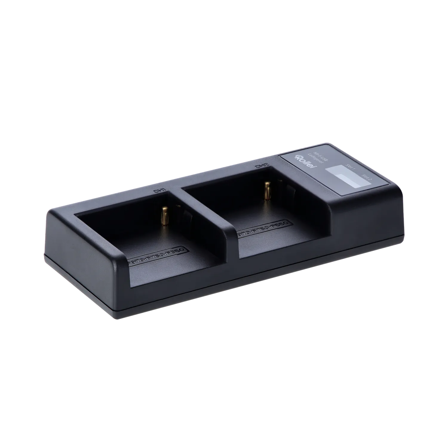 Rollei NP-F caricabatterie doppio USB-C per batterie video