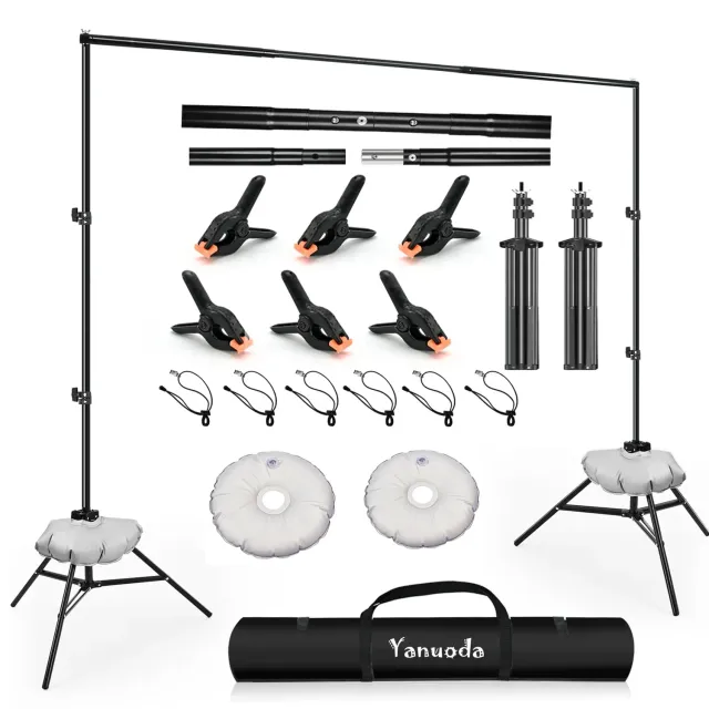 Yanuoda kit supporto sfondo fotografico 2,6x3m