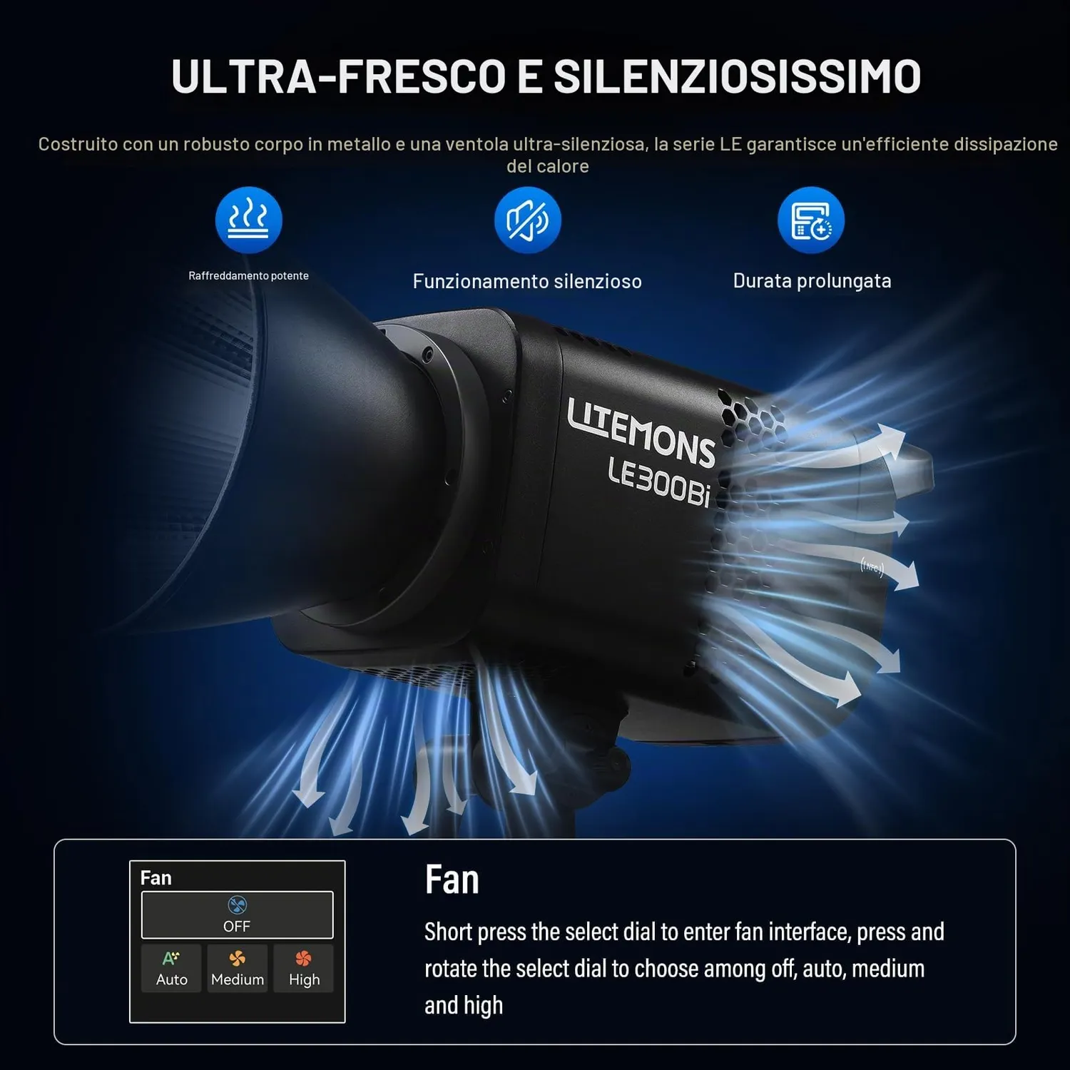 Godox Litemons LE300Bi luce LED 300W bicolore nera