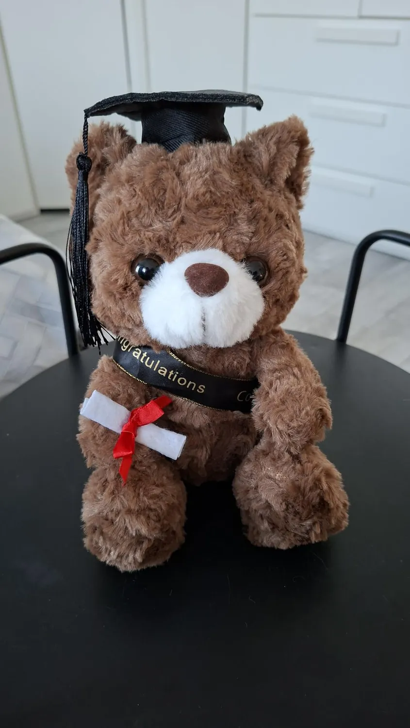 FGen Orsacchiotto Laurea Peluche 23 cm Grigio