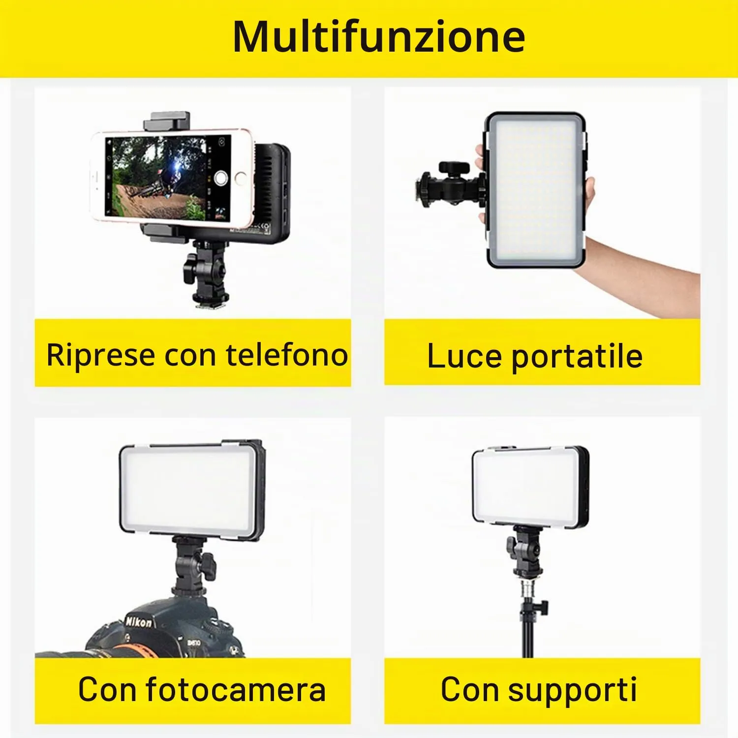 Godox LEDM150 Luce LED Video 5600K con Batteria 150 LED