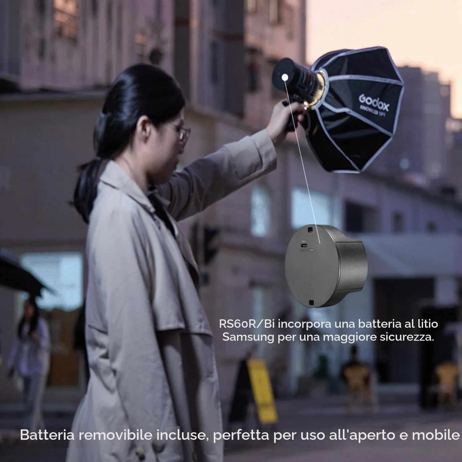 Godox RS60R luce video LED RGB 60W controllo app