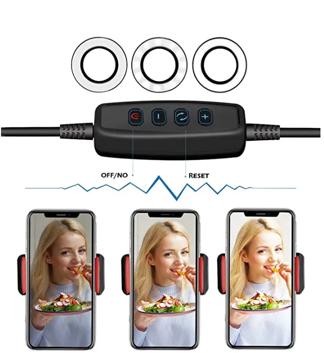 UBeesize selfie ring light clip 3 colori