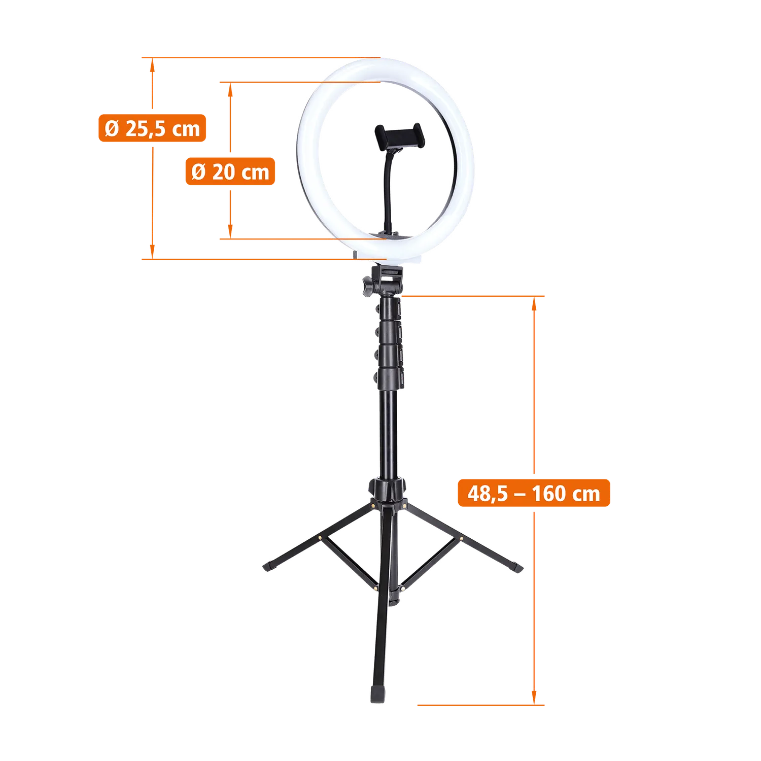 Rollei Lumis Comfort Bi-Color ring light LED treppiede smartphone