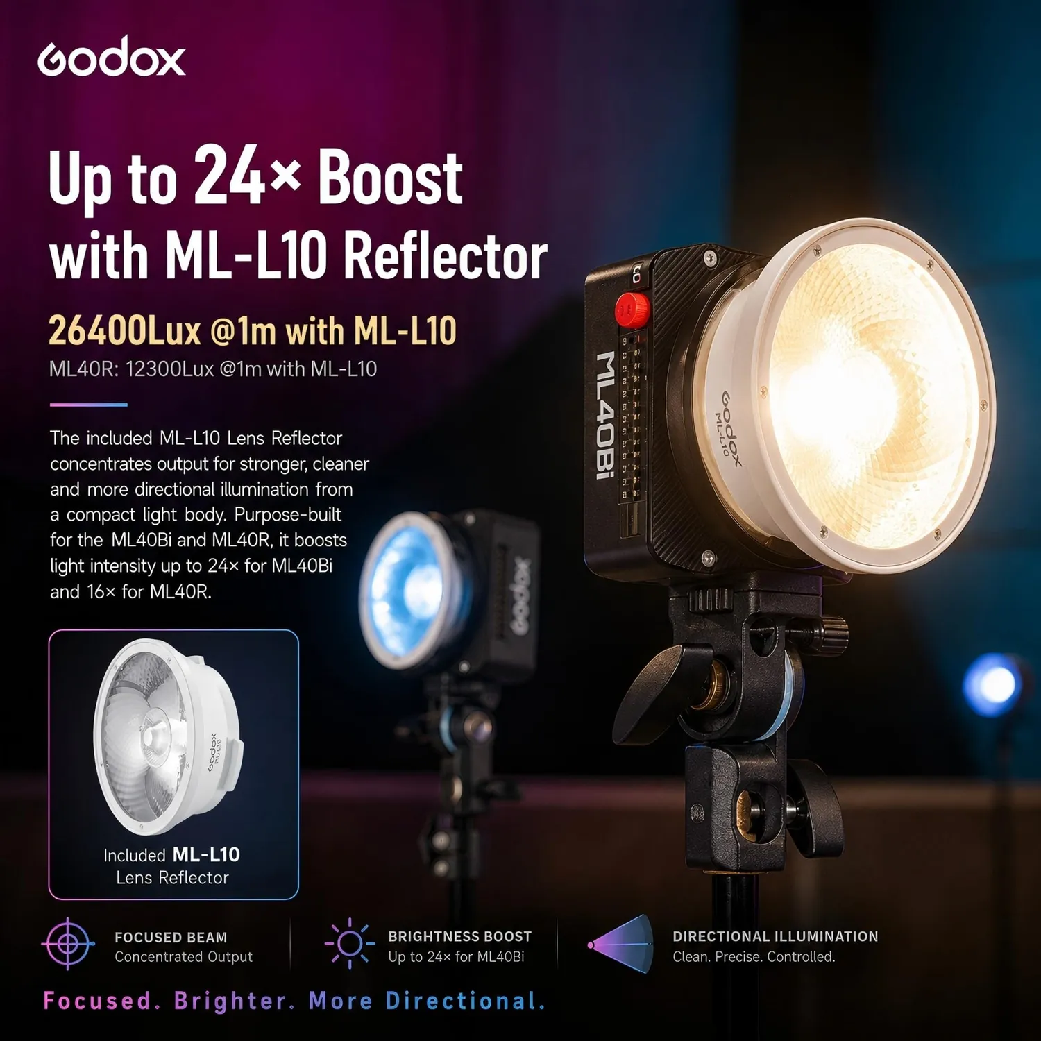 Godox Knowled ML40Bi Luce LED Video Bi-Color Palmare