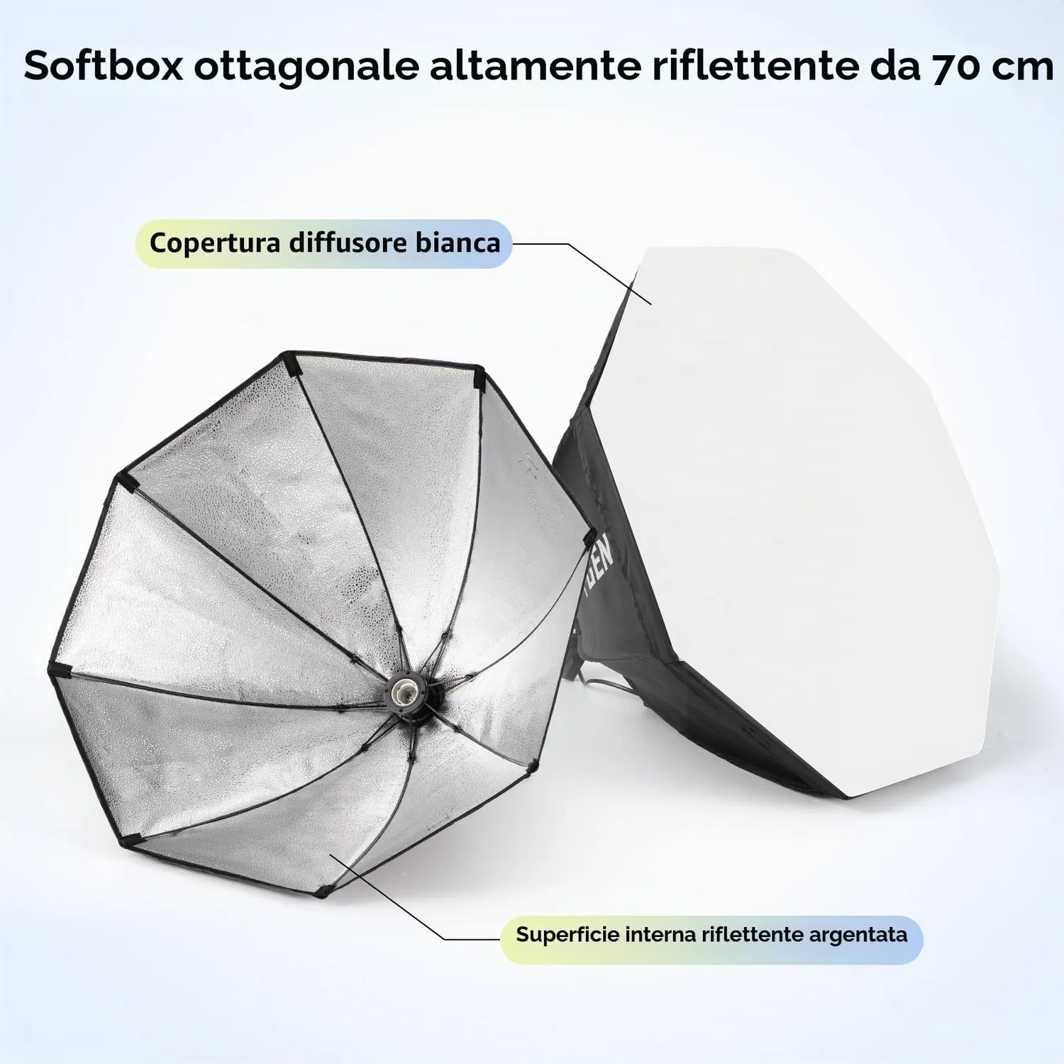 FGen kit studio 2 softbox ottagonali 135W 5500K
