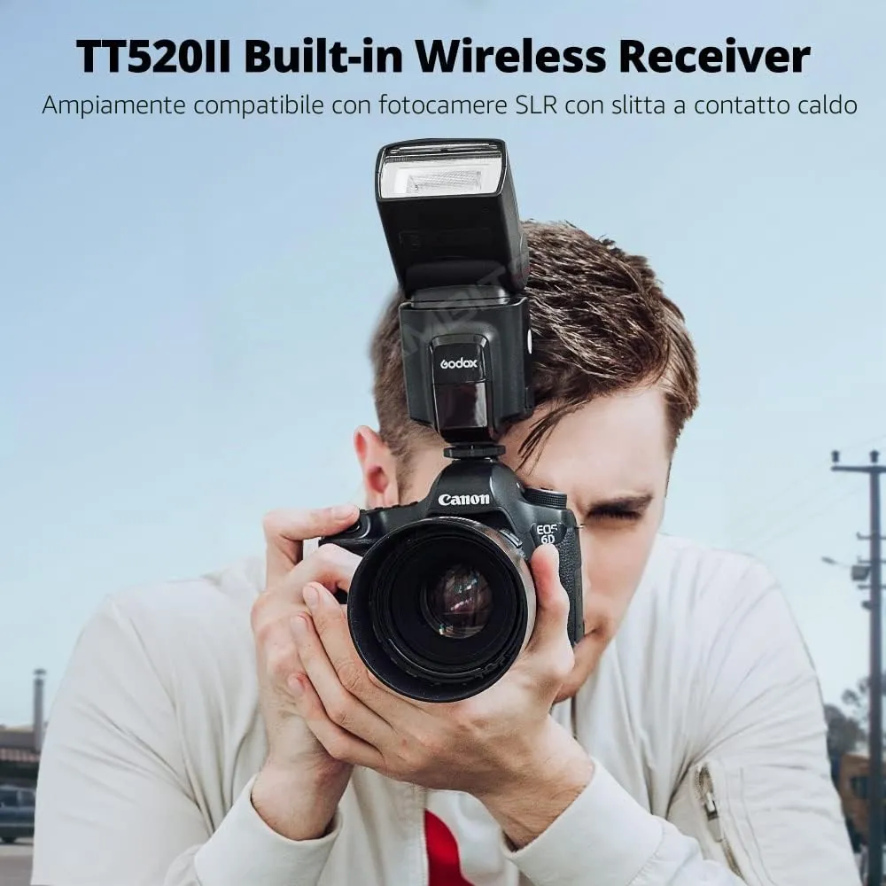 Godox TT520II Flash Speedlite Universale Manuale Slitta