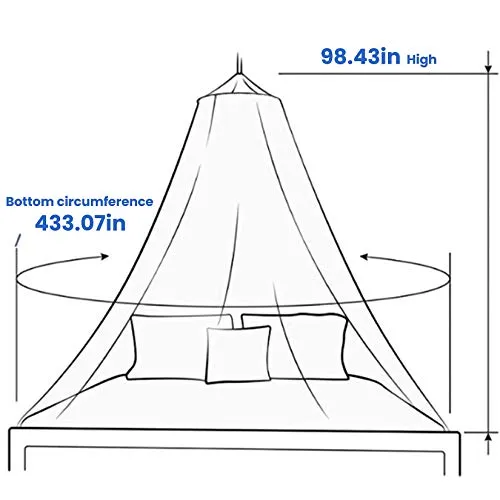 FGen Baldacchino Lettino Zanzariera Letto Bianco Traspirante