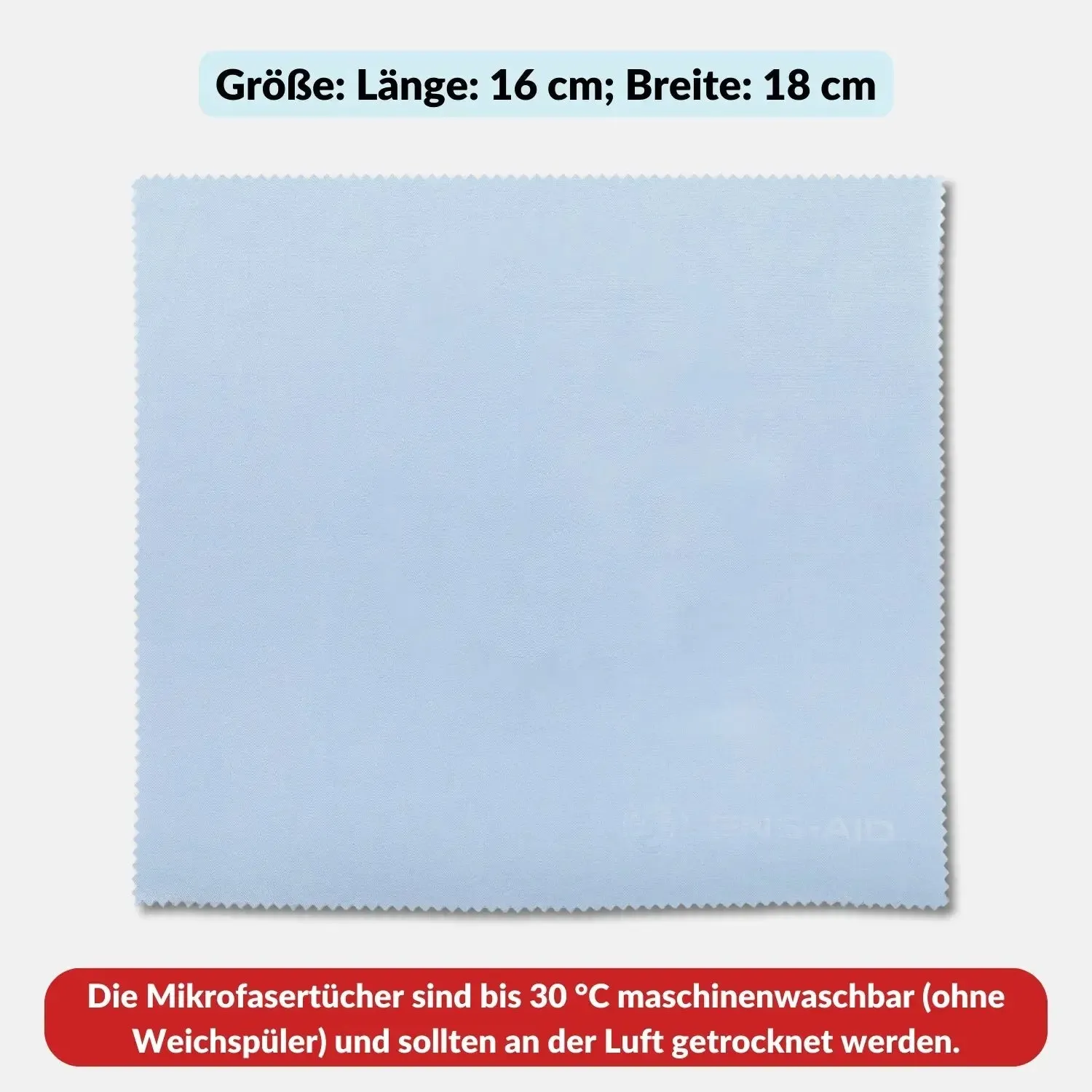 LENS-AID Panni Microfibra Pulizia Lenti Set 5 Pezzi