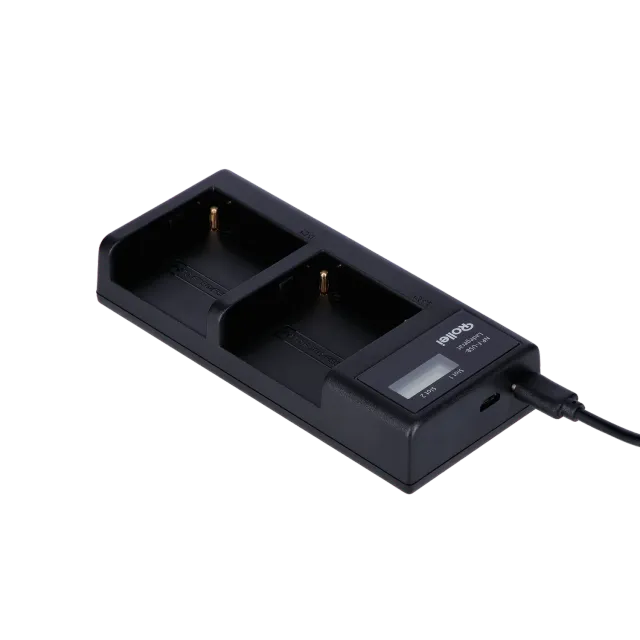Rollei NP-F caricabatterie doppio USB-C per batterie video