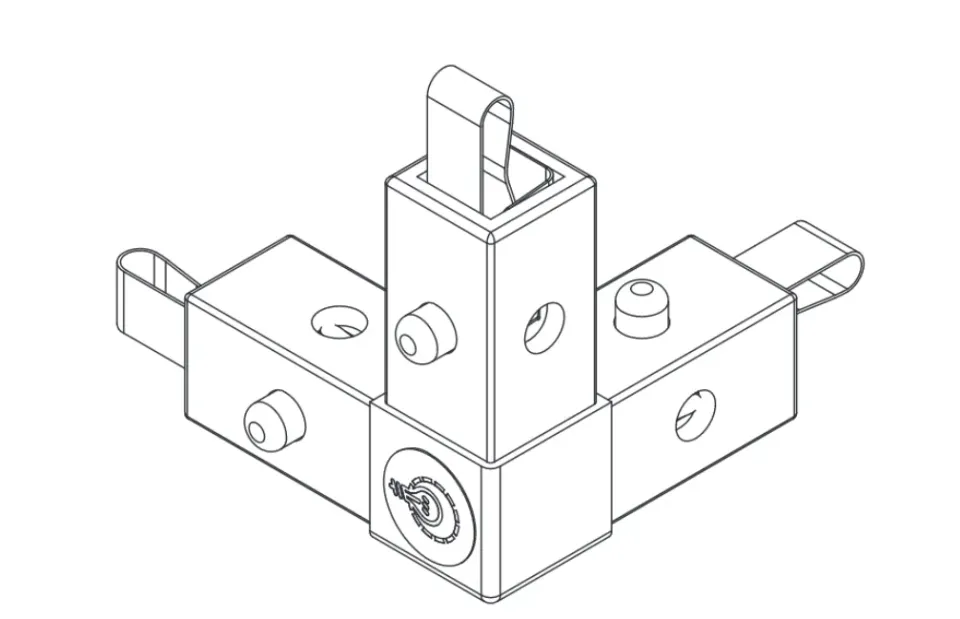 Kino Flo LiteTile LiteBox Corner 3-Way diffusore giallo