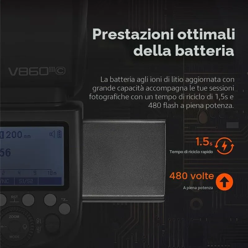 Godox V860III-S speedlite TTL per Sony con batteria
