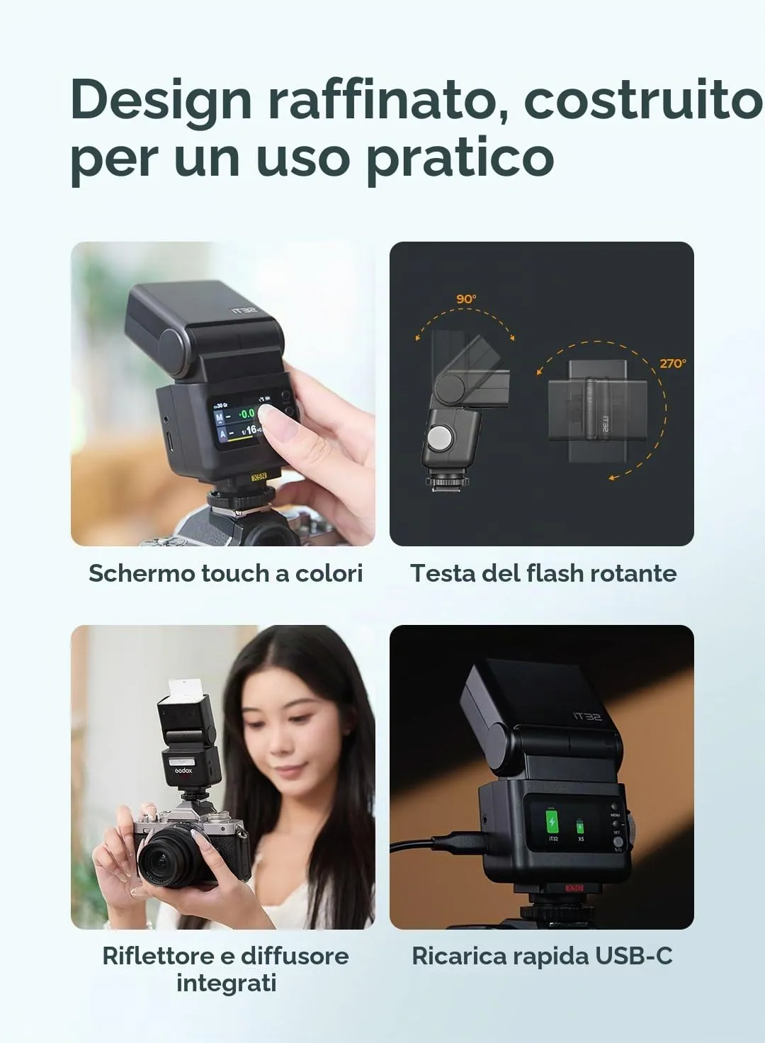 Godox iT32 Flash TTL per Sony con Trigger X5-S
