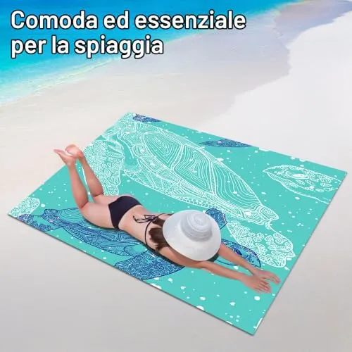 FGen coperta spiaggia impermeabile 200x210 cm antisabbia