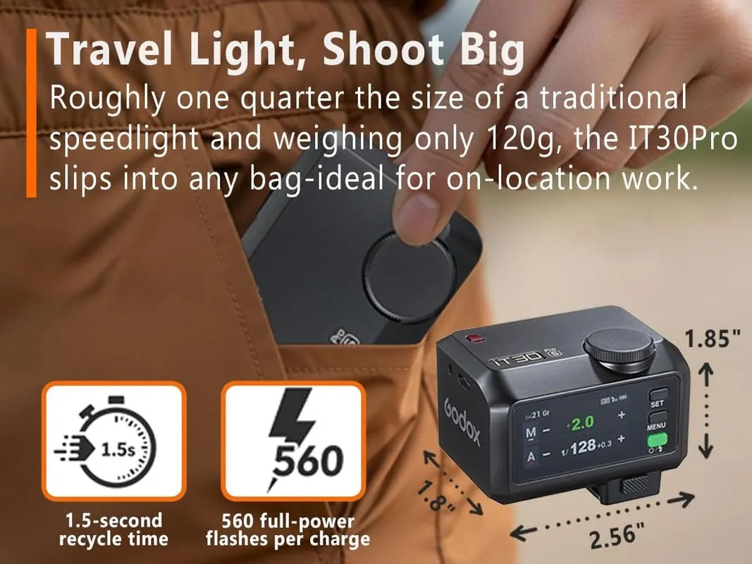 Godox IT30Pro S Mini Flash TTL per Sony con Diffusore