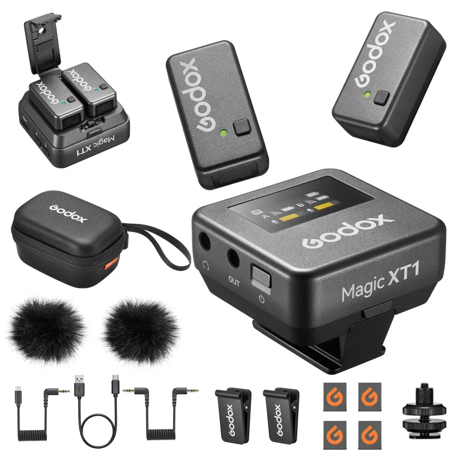 Godox Magic XT1 Microfono Wireless 2TX+RX Touch