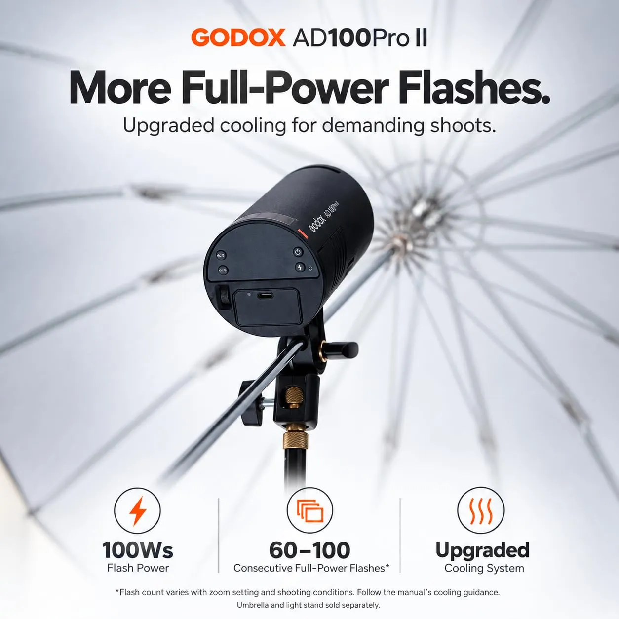 Godox AD100 Pro II flash tascabile 100Ws TTL