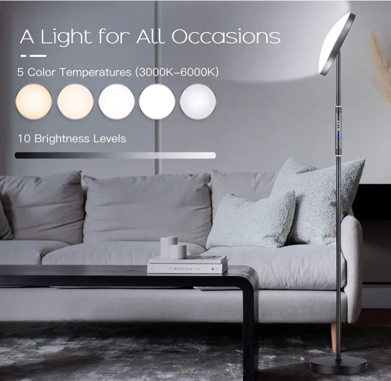UBeesize Lampada da Terra LED Dimmerabile con telecomando