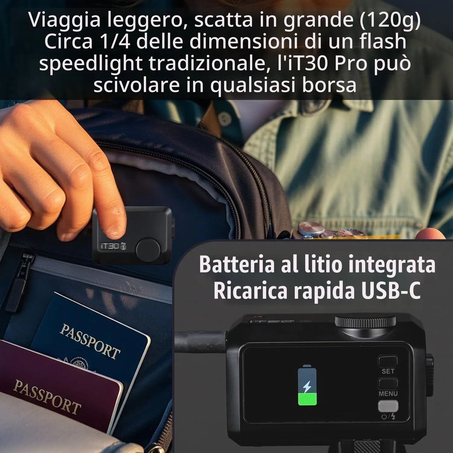Godox IT30Pro C Flash TTL Canon Nero HSS