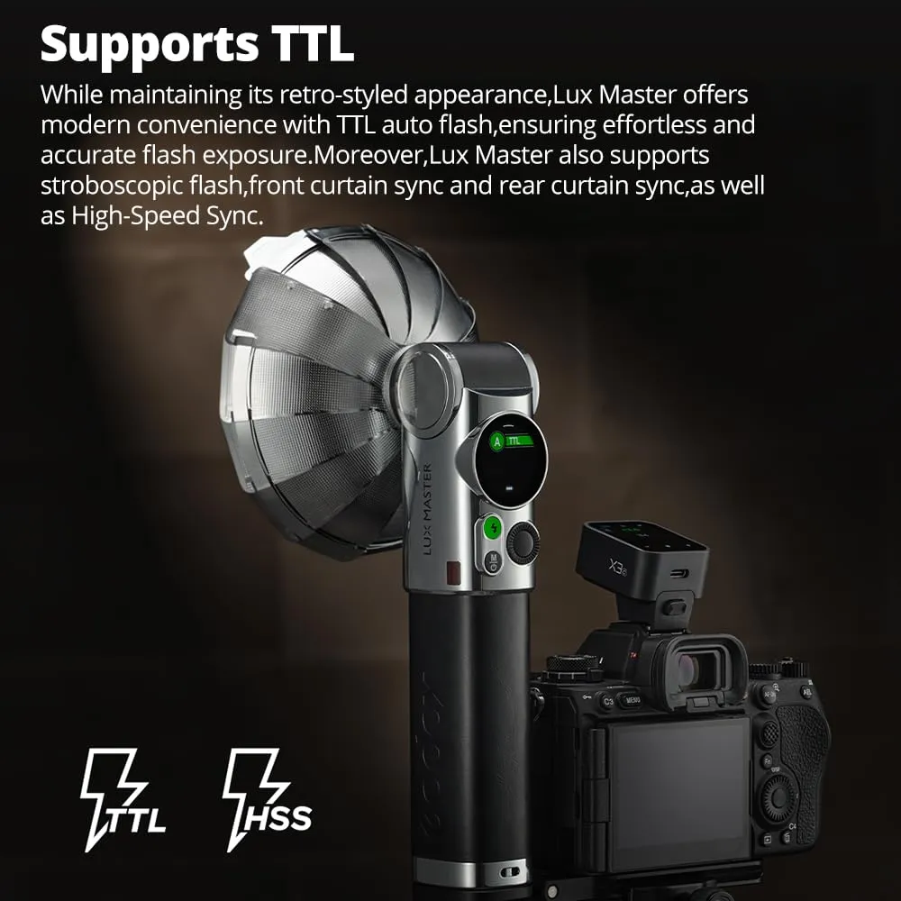 Godox Lux Master flash retrò TTL HSS touch