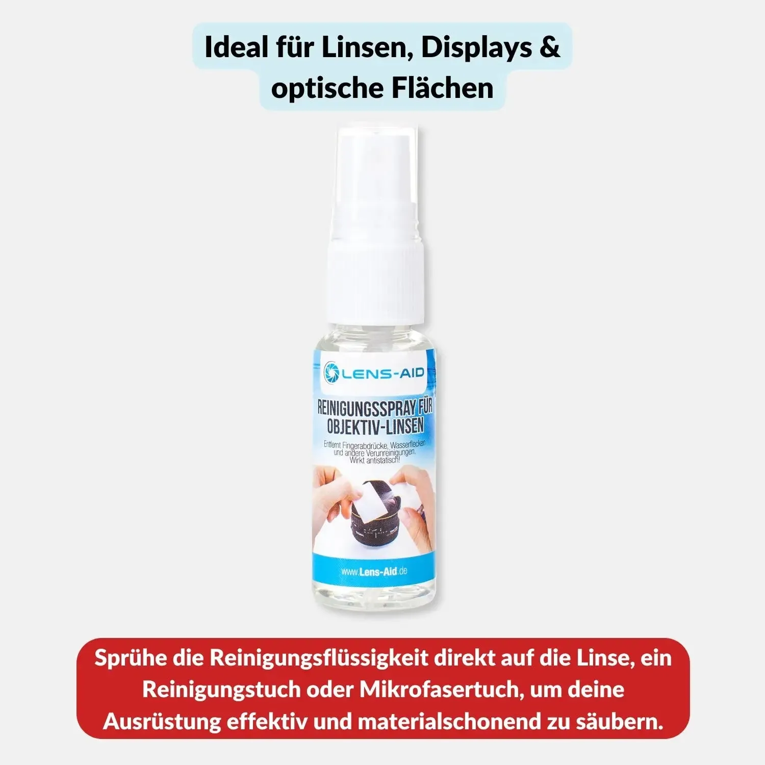 LENS-AID liquido pulizia lenti 25 ml senza aloni