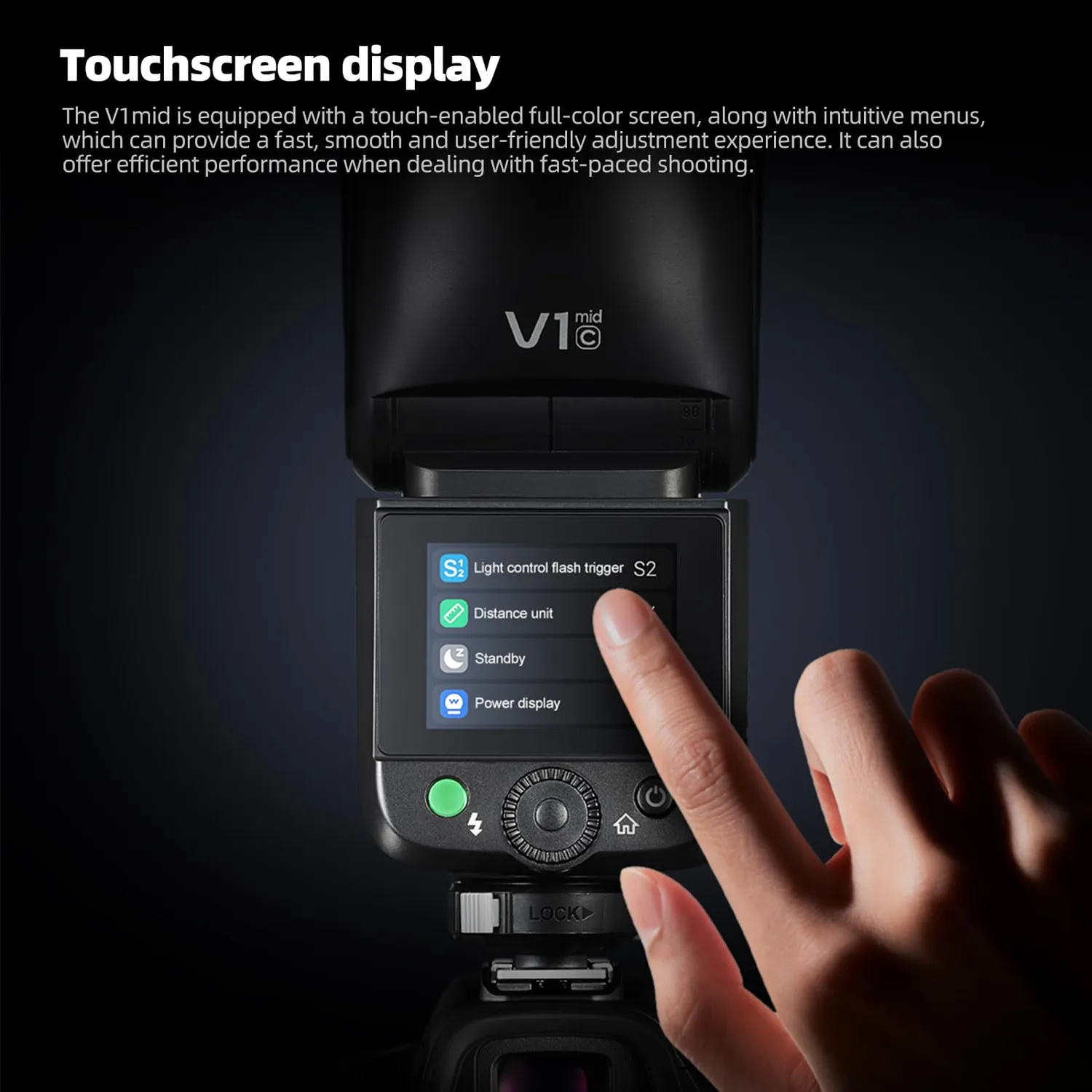 Godox V1 MID F flash testa rotonda per Fujifilm TTL