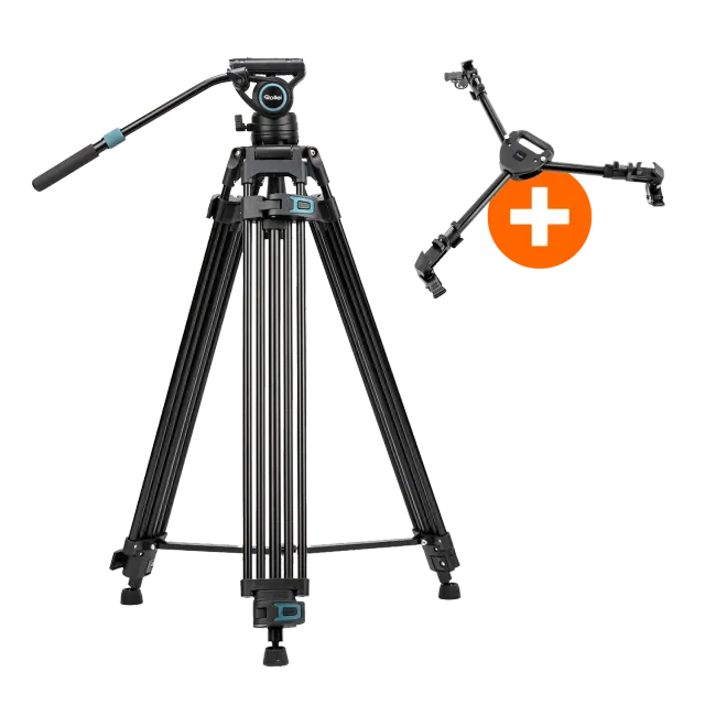Rollei V9i treppiede video bundle con carrello 8 kg fluido