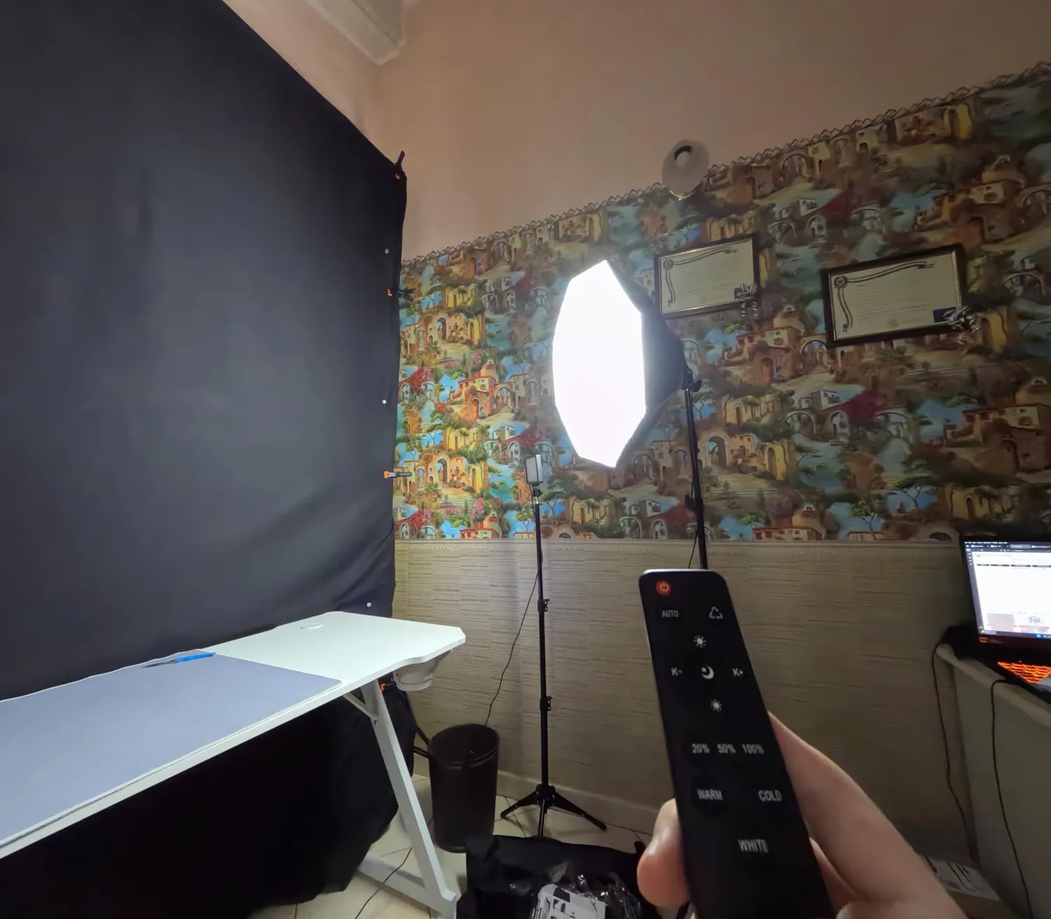 FGen Softbox Ottagonale 50 cm LED 60W con Telecomando