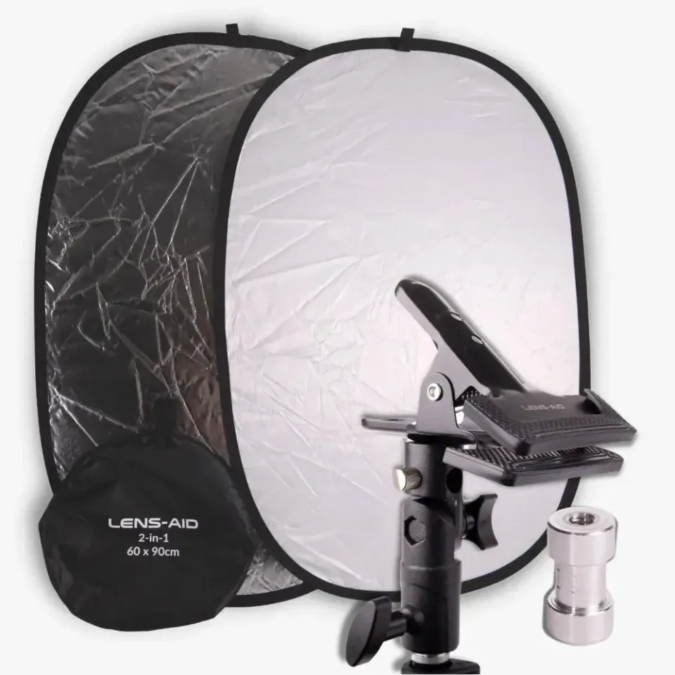 LENS-AID Riflettore Pieghevole 60x90cm con Morsetto